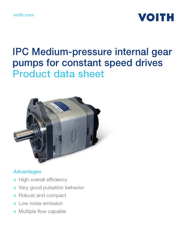 Internal gear pumps Voith
