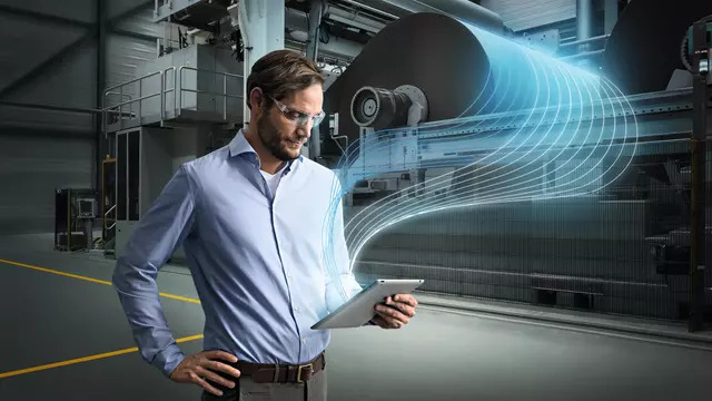 Digitalization of paper production at Voith means implementing data-driven manufacturing and thus achieving higher productivity and profitability.