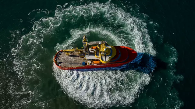 Service offshore vessel Edda Wind with electric Voith Schneider Propeller (eVSP)