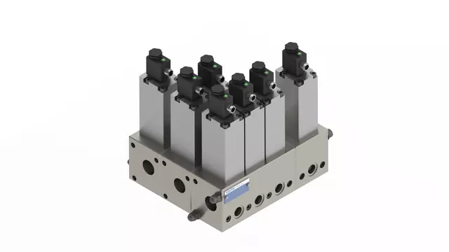 Directional control valves and mounting plates