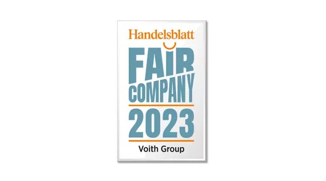 Voith certificate „Fair company“ 